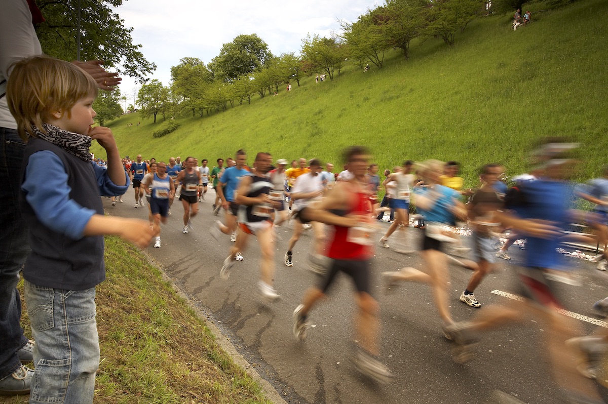 People running